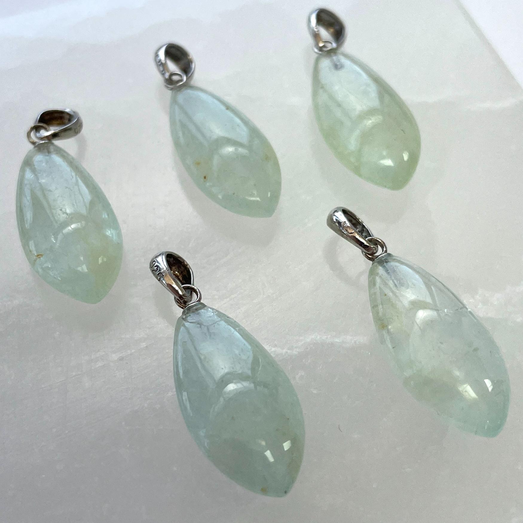 Aquamarine AB+ Sterling Silver Pendant Aquamarine AB+ Sterling Silver Pendant